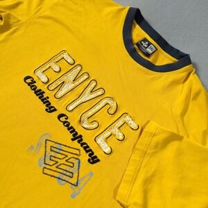 ENYCE Clothing Company Yellow Graphic T-Shirt 3XL Men Casual Streetwear